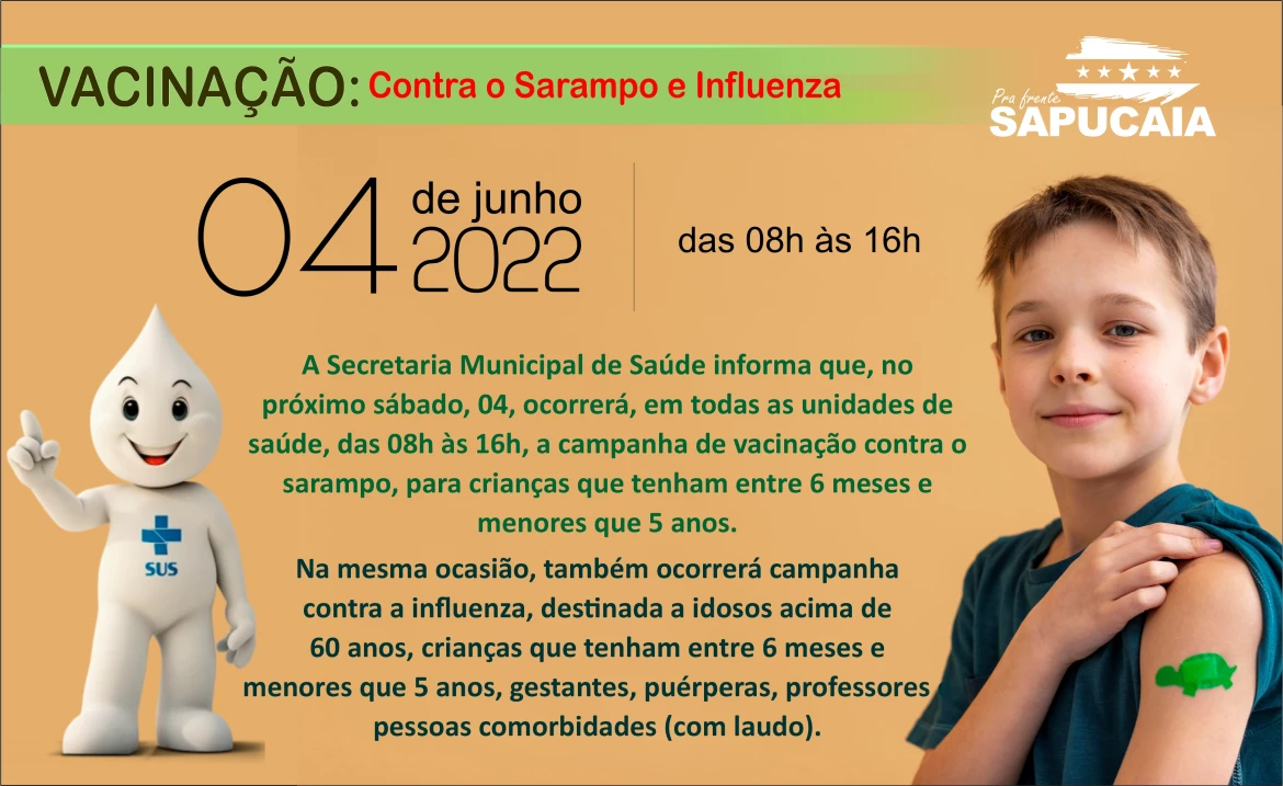 Vacinação contra o Sarampo e Influenza