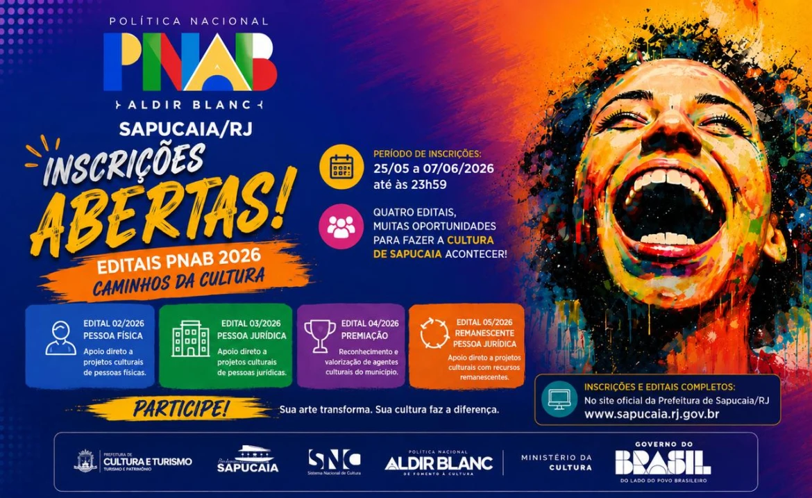 Inscrições abertas -  Política Nacional Aldir Blanc (PNAB)